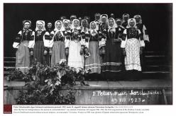 1923 - After the War for Independence, the period of „Estoniafication“ was started at Setomaa. On August 19th, 1923, the first song festival of the Pechory County was held.
Photo: EAA.2113.1.15.31